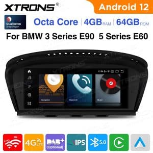 Xtrons QSB8260CC BMW E90/E60 2009-2012 Android 12 soitin, CCC-iDrive versioihin
