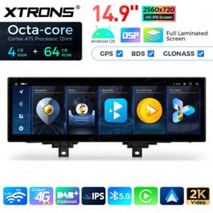 Xtrons QLB42THNBL Android 13, BMW F3x NBT, SUURI 14,9" Näyttö!