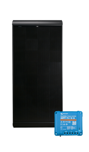 NDS aurinkopaneelisarja BlackSolar 230Wp + Victron Energy SmartSolar MPPT 75/15. Kysy asennettuna!