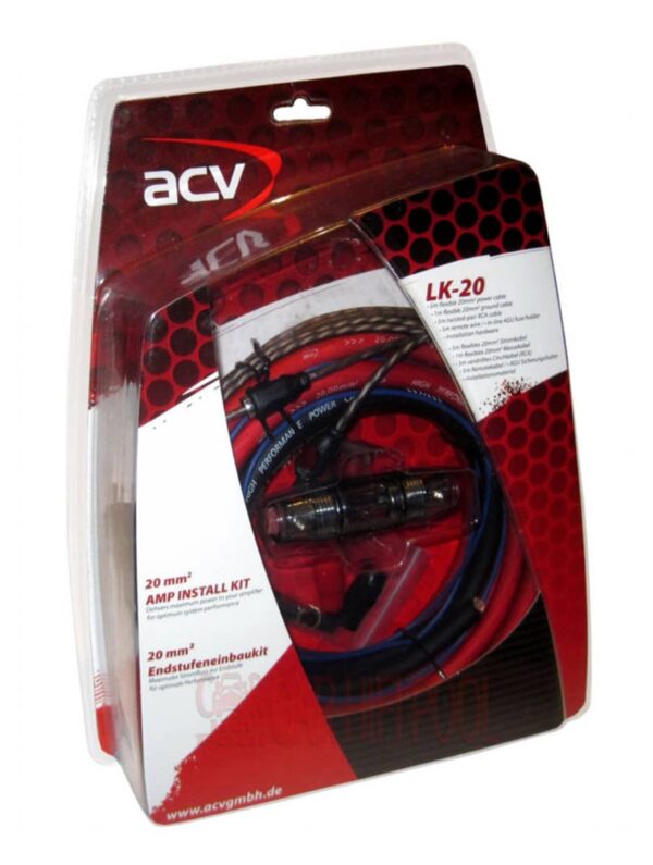 ACV LK-20 vahvistimen johdotus-sarja max 60A / 800W