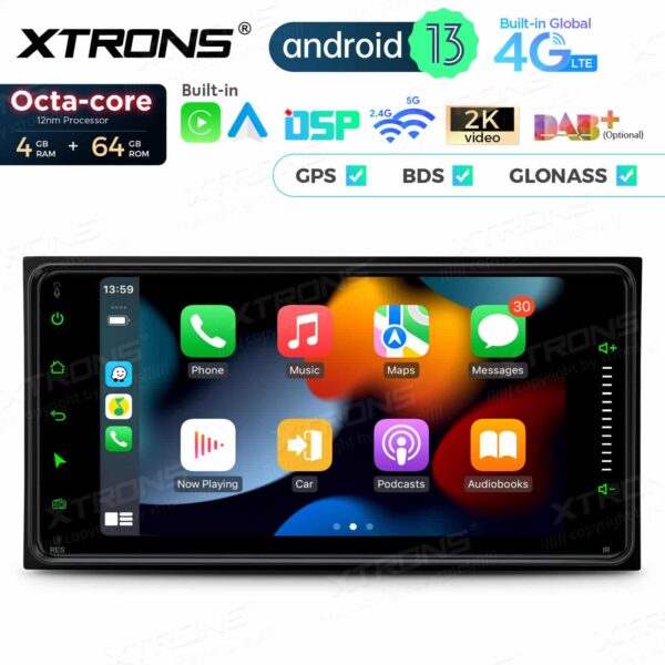 Xtrons PX73HGTL Android 13 soitin Toyota 1998-2011 useat mallit