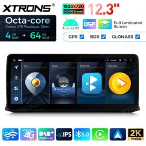 Xtrons 12.3" BMW 3-sarja E6x CIC Android 13
