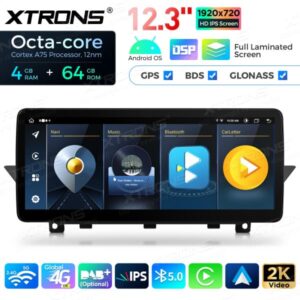 Xtrons 12.3" Android 13 BMW X1 E84 ilman alkuperäistä näyttöä
