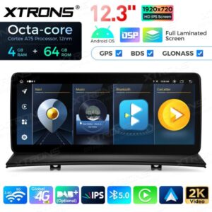 Xtrons 12.3" BMW X3 E83 Android 13 malliin ilman alkuperäistä näyttöä