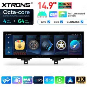 Xtrons 14.9" BMW 3/4-sarja F3x NBT EVO Android 13