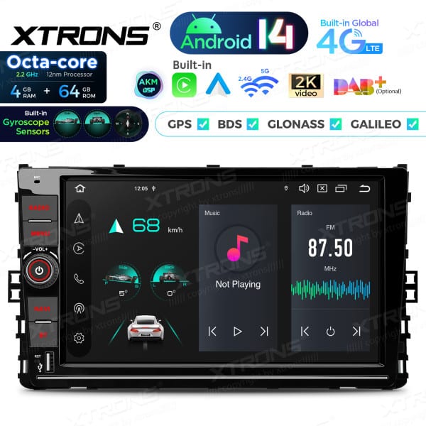 Xtrons PX94MTNVGS Android 14 soitin, VW MIB malleihin