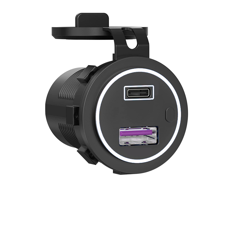 Ampire USB-A + USB-C laturi, 3,25A