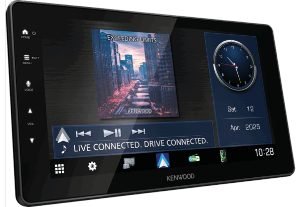 Kenwood DMX-F920DS 9" mediasoitin 1-din rungolla. Langaton CarPlay ja Android Auto. UUTUUS!!!